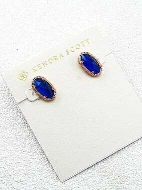 Kendra Scott Dark Blue Cat��s Eye Stud Earrings